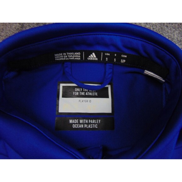 Kansas‎ Jayhawks Shirt Mens Small Blue Red Adidas Polo - Picture 4 of 9